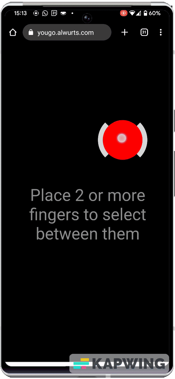 A GIF of an iPhone showing the app choosing between multiple users
