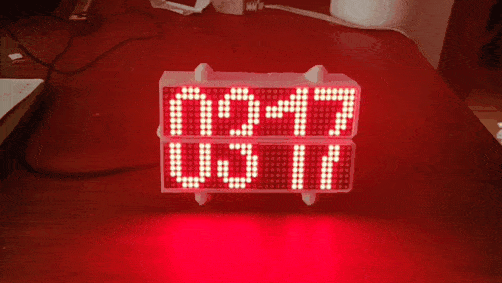 A gif showing how the convertible LED matrix works