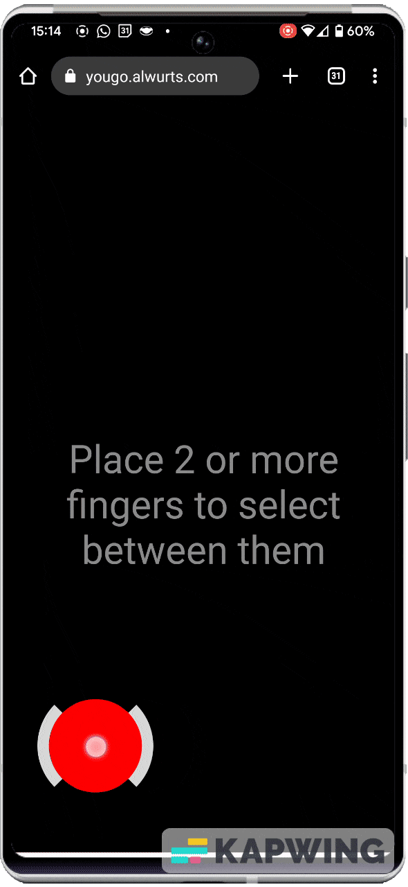 A GIF of an iPhone showing the app choosing between two users