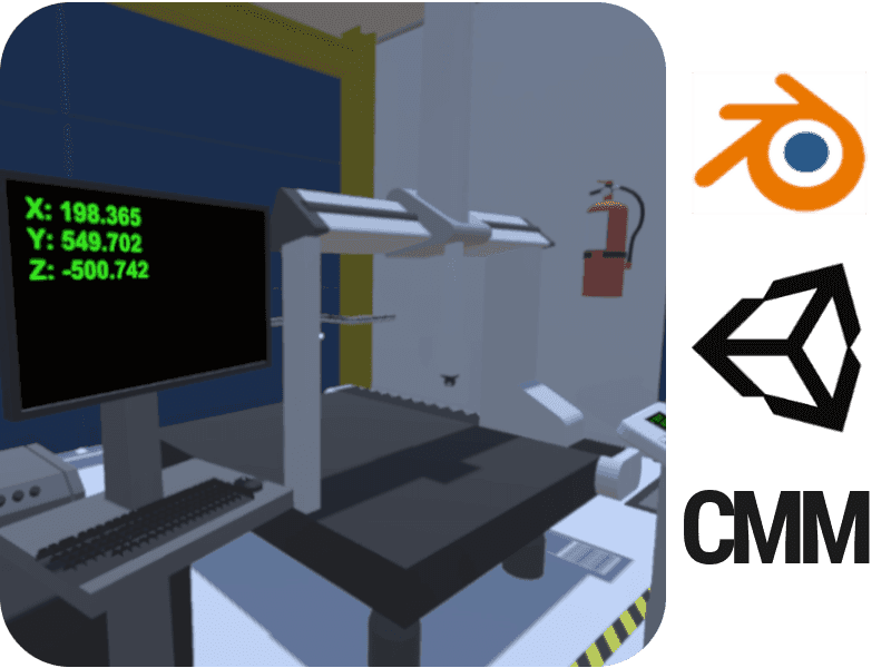 A screenshot of the CMM Simulator game made with Unity