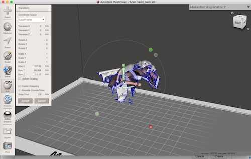 Aligning the 3D Scan in MeshMixer